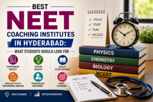 Best NEET coaching institutes in Hyderabad with study materials, medical books and preparation tools